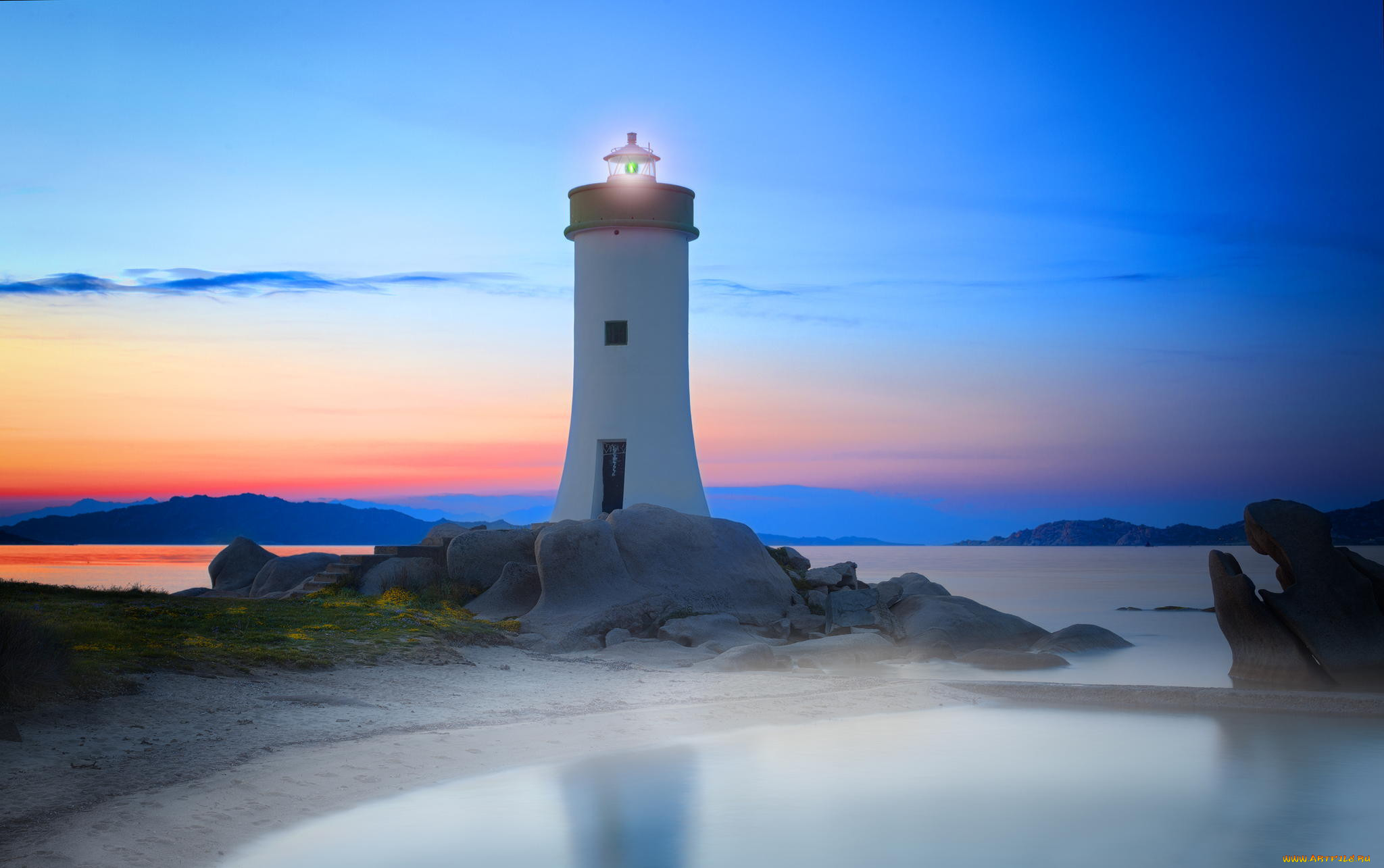 , , , water, sunset, sky, sardinia, sea, italy, rocks, marcocarmassi, lighthouse, ligh, landscape, clouds, 